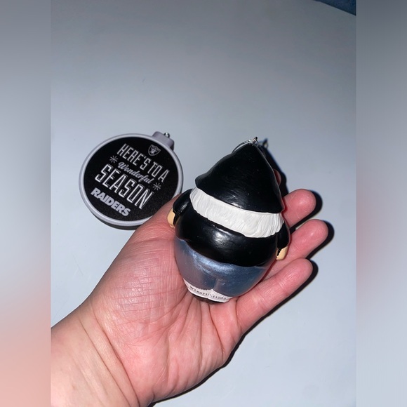 FOCO NFL Oakland Raiders Mini Gnome Ornament & Raiders 3D Stadium Ornament - Picture 4 of 14
